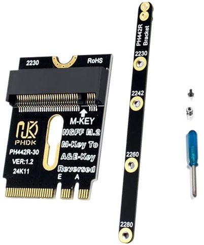 Adattatore Chiave M – Scheda Di Espansione A Stato Solido PCIe 4.0 | Convertitore Di Espansione Da Interfaccia WIFI A Disco Rigido M Key | Per Reti Di Trasferimento Dati E Aggiornamenti Di Si