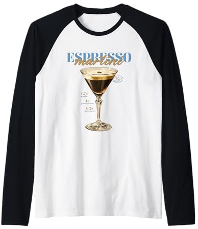 Vintage Espresso Martini Drink O'Clock Cocktail Tropical Manche Raglan