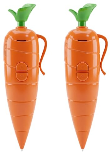 2 penne Registratore Audio per Carote,Penna a Sfera Carota,Penna Carota | Pen-na a Sfera Dalla Scrittura Carote,Regali Divertenti e Creativi,Articolo di Cancelleria,Regalo di Pasqua