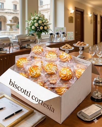 Biscotti di Pasta di Mandorla Artigianali – Morbidi e Profumati al Limone – Ideali per Hotel, B&B, Uffici e Sale Riunioni – Confezione da 1 kg