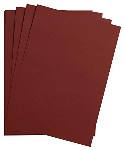 Clairefontaine 975376C Packung mit 25 Bastelkartons Maya, 185g, DIN A3, 29,7 x 42 cm, 1 Pack, bordeaux