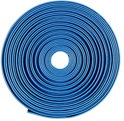 sourcing map Heat Shrink Tubing, 7mm Dia 11mm Flat Width 2:1 Heat Shrink Wrap Cable Sleeve Heatshrink Tube 5m Blue