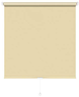 JalousieCrew Verdunklungs-Springrollo Classic - Creme - Breiten 062 bis 182 cm - Höhe 130 oder 230 cm - Hitzeschutz (162 x 130 cm)