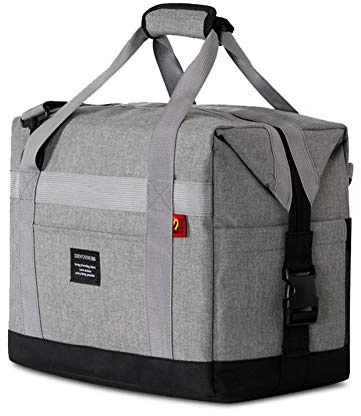Kühltasche Groß Faltbar Thermotasche für Die Arbeit Männer Frauen Lunch Taschen Picknicktasche Isoliertasche Bierkühler Camping Reise Barbecue Milch Frühstücken Getränke Verstellbarer Schultergurt