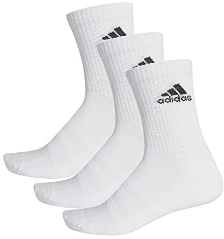 adidas 3 Paar Cushion Crew Socken, Weiß / Schwarz, L