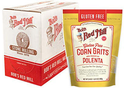 Bob's Red Mill Gluten Free Corn Grits/Polenta, 24oz (Pack of 4) - Gluten Free, Vegan, Kosher