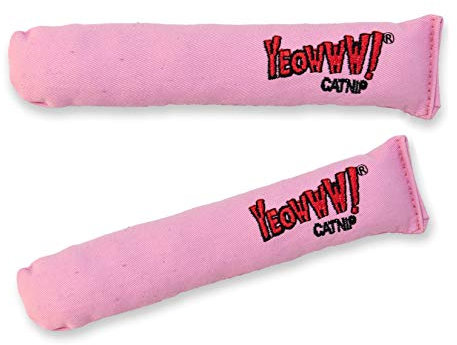 Yeowww! Zigarren-Spielzeug mit Katzenminze, Pink oder Blau, 2 Stück