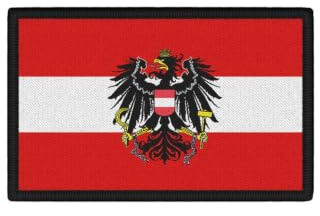 Patch7,5x4,5 Österreich BH Fahne Bundesheer Adler Wien Flagge Abzeichen #34618