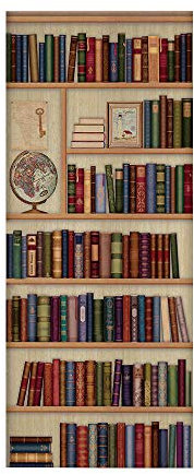 Türtapete selbstklebend Bücherregal TürPoster 3D Bewirken Fototapete Türfolie Poster Tapete Abnehmbar Wandtapete für Wohnzimmer Küche Schlafzimmer 77x200cm