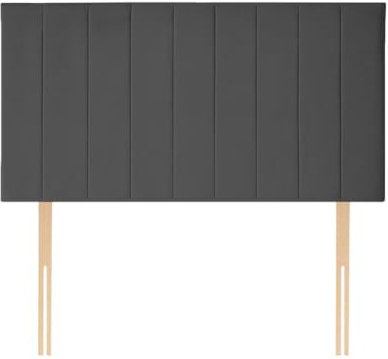 Portland Divan Bed Headboard | Plush Velvet Fabric King size Headboard for bed frames | Elegant design wooden material headboards for beds (Grey,5ft king H-24inch)