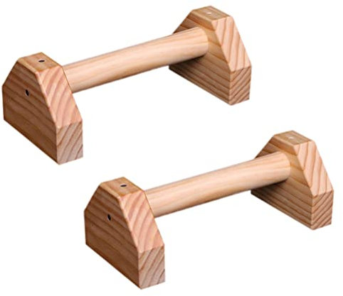 1 Paar Ständer Hochdrücken Holz l Push-up-halterstangen Arm-push-up-ständer Arm-push-up-klammern Bodybuilding-halterung Haushaltsgeräte Fitness Handstand Hölzern Massivholz
