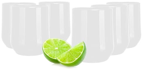 Glasmark Lot de 6 verres à eau et verres à cocktail Passe au lave-vaisselle Idéal pour la maison, les restaurants et les fêtes 300 ml