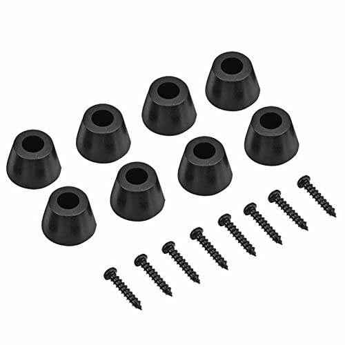 Piedini per Amplificatore Piedini per Altoparlanti Gomma Nera 4 Paia 30X20Mm Piedini in Gomma Base Antivibrante Supporto per Altoparlante Amplificatore per Chitarra W Viti