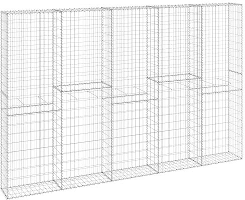 Mur en gabion avec couvercles Acier galvanisé 300x30x200 cm