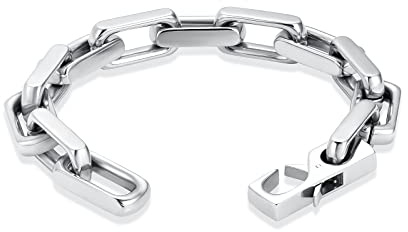 VCCWYQK Büroklammer Urnenarmband für Asche für Frauen Männer Einäscherungsschmuck Edelstahl verstellbar Cuban Link Memorial Armband