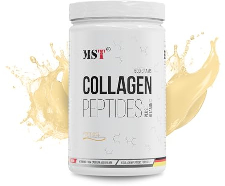 MST® Nutrition Kollagen Pulver Fortigel® mit Vitamin C, Kollagen Peptide mit Vitamin C Pulver – Made in Germany, Bioactive Collagen Peptides® BCP®, Collagen Peptide, Kollagen Komplex (500gr)