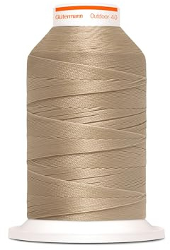 Gütermann Outdoor 40 - den speziellen Nähfaden für Outdoor-Textilien. No. 40 Länge 400m - UV beständiges Polyester Garn 798300 (Beige)