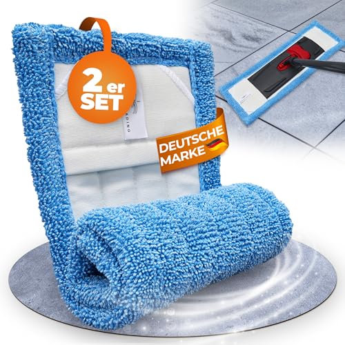 Wischmopp Bezug für Fliesen & Steinböden - Bodenwischer, Wischbezug von WOWtowelz – 40 cm Variante - 2er Set