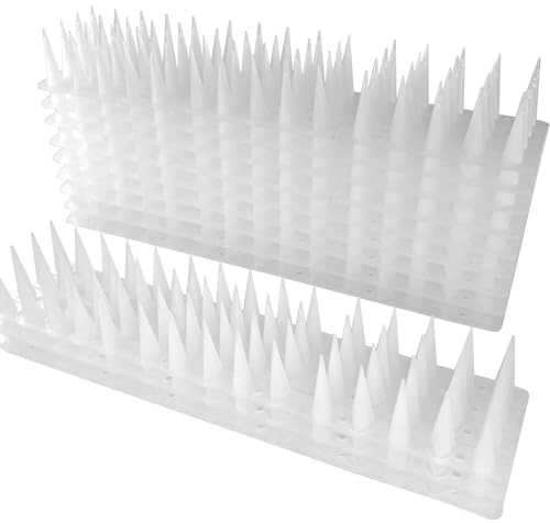 DY.2ten Pinchos Antipalomas Plastico 3.6M (30 cm, 12 Piezas), Ideal Balcones, Techos, Jardines. Resistente, Disuasivo para Palomas, Gatos y Aves.