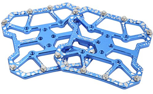 Tomvorks Fahrrad-Klickpedal-Konverter, Selbstsichernder Scheibenpedal-Adapter für SPD-Fahrradsystem, Outdoor-Reiten, Aluminiumlegierung (Blau)