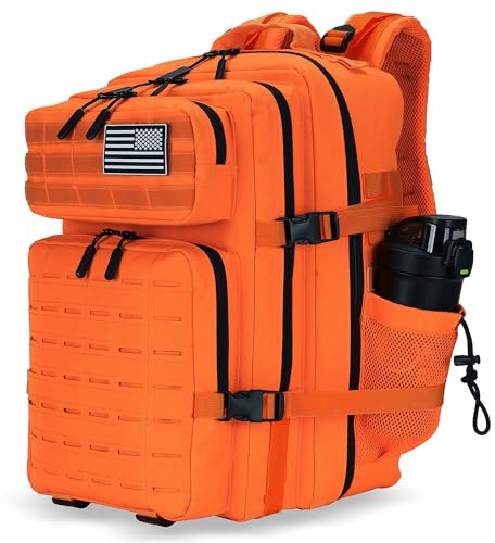 W WINTMING Military Tactical Backpack 45L/25L 3 Day Assault Pack Molle Daypack Hiking Backpack for Men and Women
