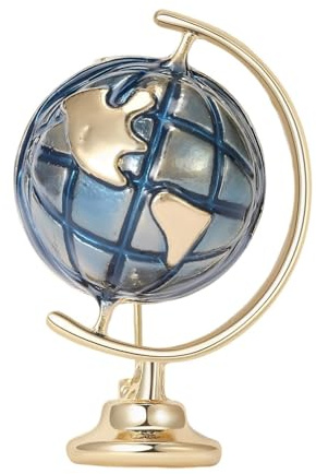 Broche de globo terráqueo para mujer, broche de globo terrestre de Bohemia, broche de solapa para mujer, sombrero, bolso, traje de vestir, accesorios de joyería
