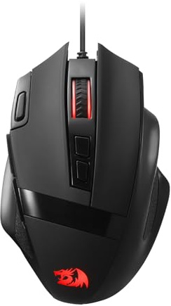Redragon M619 RGB Gaming Mouse, 12800 DPI Wired Optical Mouse with 8 Programmable Buttons & Ergonomic Natural Grip Build, Software Supports DIY Keybinds