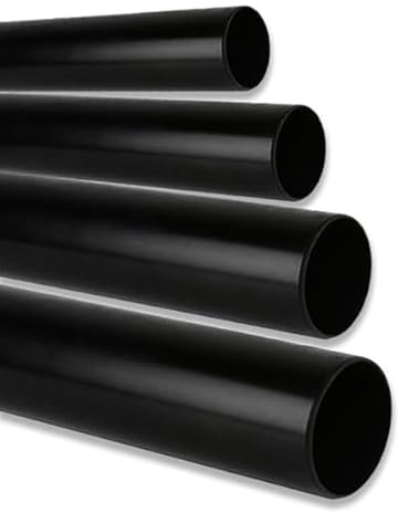 eco-filtration 43mm / 1.5″ Black Solvent Weld PVC Pipe (1m) | 40mm Domestic Waste Specification | Durable PVC Pipe for Pond & Drainage Systems