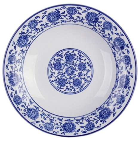 'Holst Porcelaine QHC 020 Assiettes Creuses 20 cm Qing Hua CI, Plastique, Blanc/Bleu, 20 x 20 x 3,5 cm, 6 unités