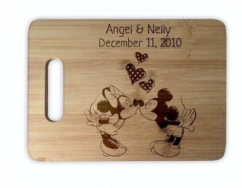 Mouse Kiss Personalized Cutting Board Chopping Block Housewarming Wedding Gifts