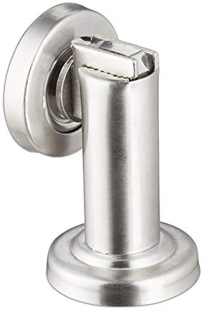 Relaxdays Türfeststeller Magnet, magnetischer Türaufhalter, aus Edelstahl, Boden- oder Wandmontage, Türhalter, Silber | aus Edelstahl, Boden- oder Wandmontage, Türhalter