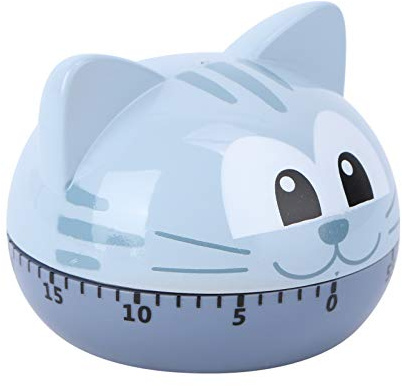 UPKOCH Mechanischer Timer Cartoon Tier Design Küchentimer 60 Minuten Countdown Timer Wecker Eieruhr Kochwerkzeug für Lernen Sport Kochen Kinder Geschenk Party Deko Katze Figur