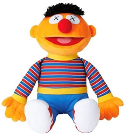 EU_LevinArt Sesame St Plüsch Ernie Bert Figur Beschwichtigungspuppe Keks Monster Plüschtier Sesame St Elmo Plüsch (E)