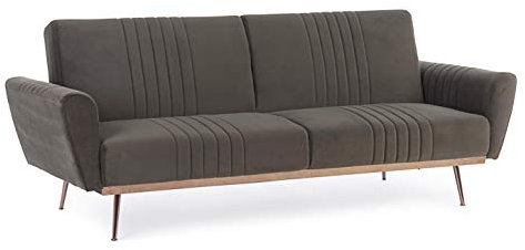 JOHNNY Dreisitzer-Schlafsofa aus Visone-Samt 210x83x h85 cm