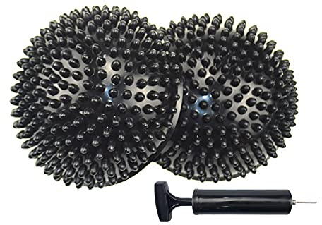 XCZGSS 2 Stück Balance Igel Halbkugel mit Luftpumpe, Großer Gymnastik Igel, Fitness Trittstein Yoga Balance-Kugel für Kinder & Erwachsene, Balancetraining Koordinationstraining