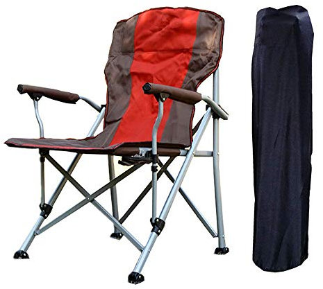 Campingstuhl Tragbarer Regiestuhl, der den atmungsaktiven Aluminiumkampierenden Fischen-Gartenstuhl faltet, Hochleistung und langlebiges Gut Für Camping, Im Freien (Color : Red)