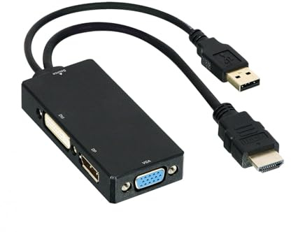 DLH - MOBILE ACCESSORIES Adaptateur HDMI Male vers DVI VGA/DISPLAYPORT Femelle