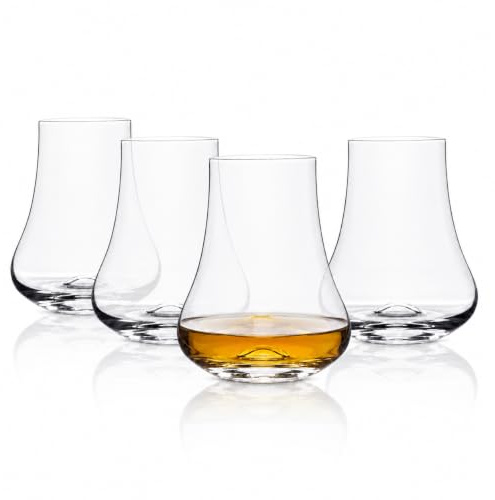 LEMONSODA Whiskey Snifter Glasses - Old Fashioned Glasses for Bourbon, Scotch, Whiskey - Gift Box Included - Housewarming Gifts - Whiskey Tasting Glasses (250 mL / 8.5 fl. oz) (Set of 4)
