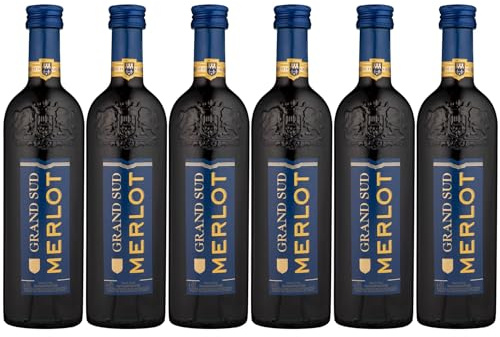 Grand Sud - Merlot, Runder, fruchtiger Rotwein aus Südfrankreich (6 x 0,25 L)