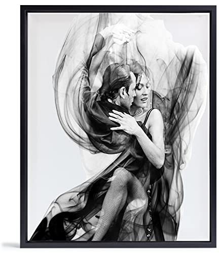 Cornice portafoto vuota per tela su telaio, formato 50 x 75 cm, colore nero