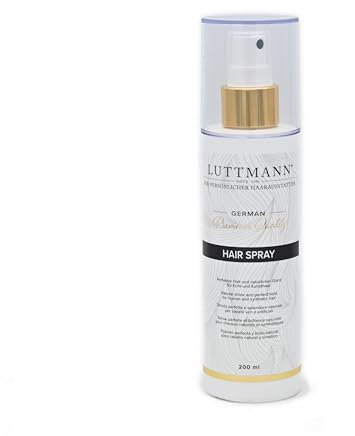 LUTTMANN® Hair Spray Natural & Synthetik Haarspray 200 ml - Perfekter Halt und natürlicher Glanz für Haarsysteme, Haarteile, Touptes, Kunsthaarperücken und Echthaarperücken