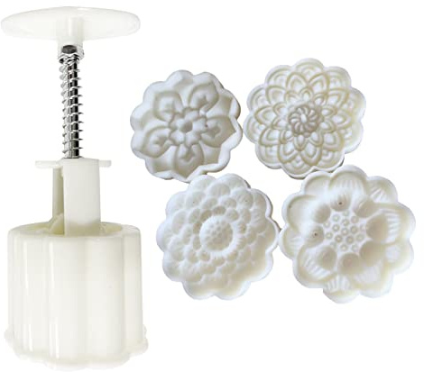 75g Cute Pastry Moulds Mooncake Molds Mooncake Hand Pressure Tool Plastic Material Baking Accessories Mooncake Stamps Press
