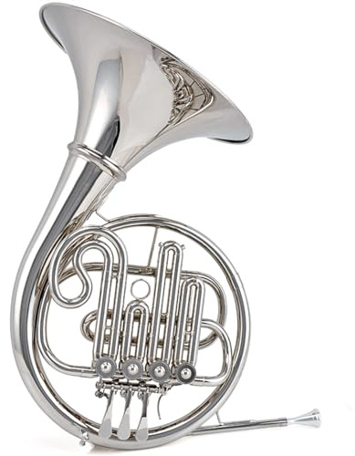 Blasinstrument Waldhorn B-Tonalität Vierköpfiges Einzelhorn Übungsinstrument Gold(Silver)