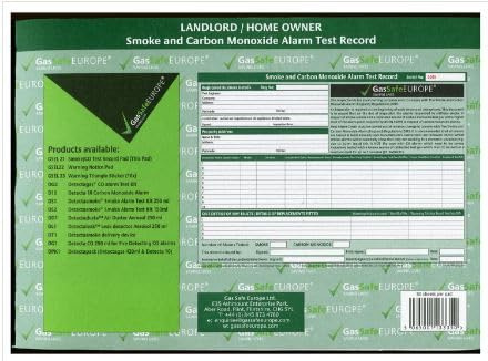 Smoke And Carbon Monoxide Alarm Test Certificates (Book of 50)