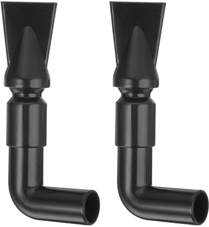 QUARKZMAN 2stk Aquarium Düse 360°Frei Drehbar Plastik Aquarium Pumpe Düse 19mm/0.75 AD Flach Wasser Auslass Rücklauf Rohr Anschluss für Aquarien Becken(Schwarz)