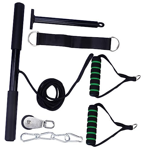 WOONEKY 1satz Fitness Pulley Kit Teiliges Für Vielseitiges Home Workout Tragbar Leicht Und Leise Für Effektives Training Zu Hause Oder Unterwegs