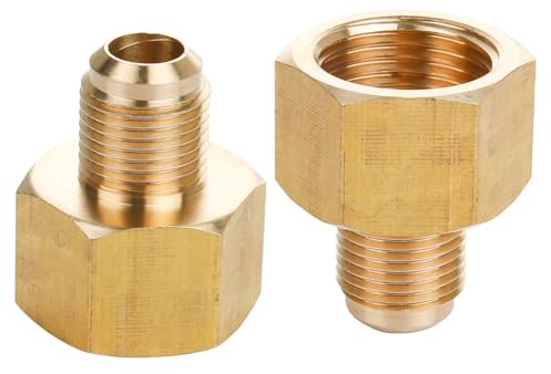 2 piezas racor reductor de latón 3/8 a 5/8 pulgadas, reducción M/H, racor roscado para instalación de tuberías de agua