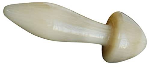 OHPHCALL Augenmassage Stab aus Echtem Rinderhorn Pilzförmig 9-13cm Gua Sha Schaber Massagewerkzeug für Durchblutungsförderung Tragbar Spa Wellness