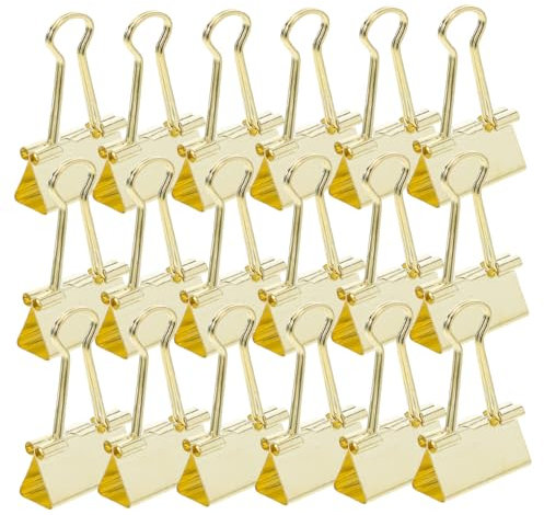 ARTIBETTER 48stücke Teiliges Goldene Metallbinderclips Vielseitige Büroklammern Für Schule Büro Und Zuhause Organisieren Von Dokumenten Und Versiegeln Von Snacktüten
