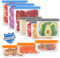 10 Bolsas Silicona Reutilizables, Bolsas de Almacenamiento Reutilizables, Bolsas de Congelación Libres de BPA, Aptas para Almacenar Verduras, Leche y Carnes Multicolor(3 Galón, 4 Sándwich, 3 Snack)